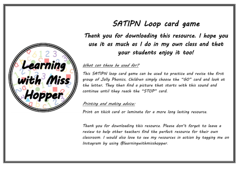 SATIPN Loop card game