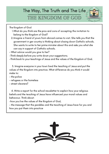 KS2 RE assessment Justice Kingdom of God