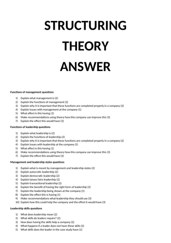 Btec Level 3 Business Unit 6