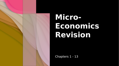 IGCSE Economics Review MicroEconomics