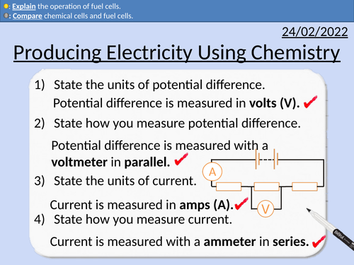GCSE Chemistry: Producing Electricity Using Chemistry