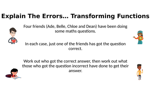 Explain The Errors - Transforming Functions