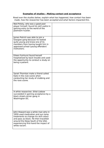 AQA AS Observations