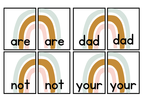 Common Word Matching/ Memory Game