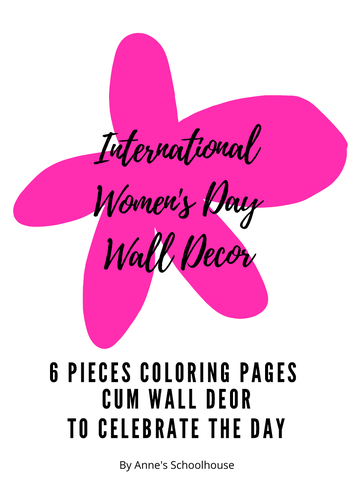 International Women's Day Wall Decor with Coloring
