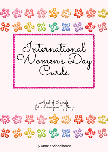 International Women's Day - Cards for Coloring and Gifting