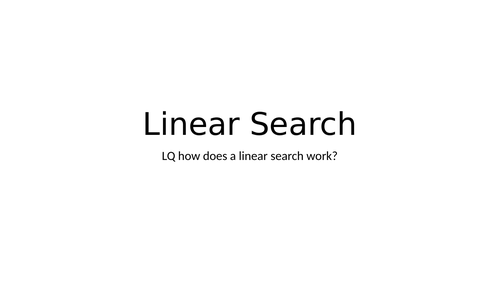 Engaging Higher Ability by Coding Linear Searches