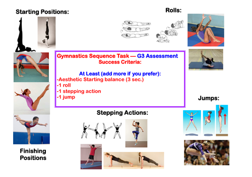 Gymnastics Floor Sequence Task Cards / Evaluation Prompts