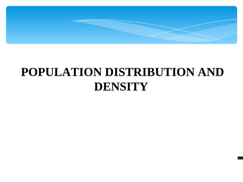 World Population: Density and structure in LEDCs and MEDCs