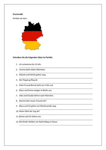 AQA/EDEXCEL Stimmt GCSE German (Higher) – Kapitel 1 – Startpunkt 2  - Page 9 - Perfect tense