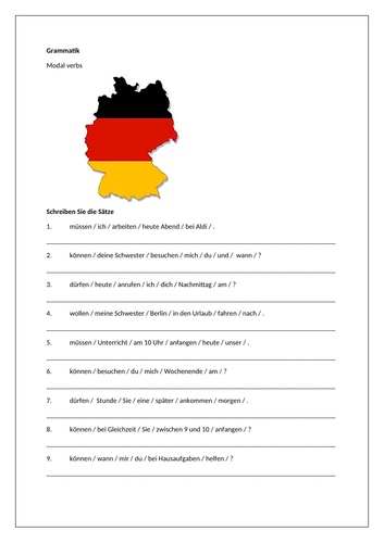 AQA/EDEXCEL Stimmt GCSE German (Higher) – Kapitel 1 – Ordnung muss sein!  - Page 14 - Modal verbs