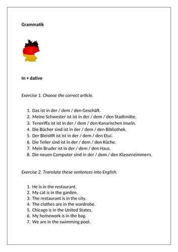 AQA/EDEXCEL Stimmt GCSE German (Higher) – Kapitel 1 – Ordnung muss sein!  - Page 15 - Grammar
