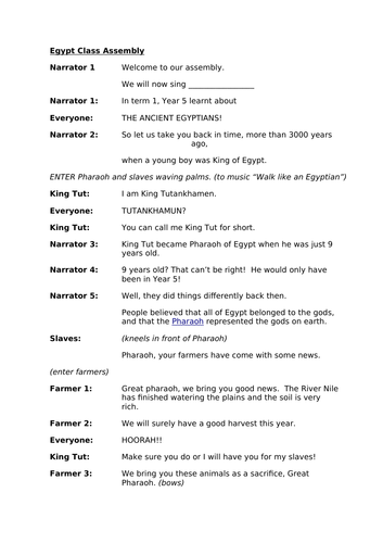 KS2 - Egypt Assembly