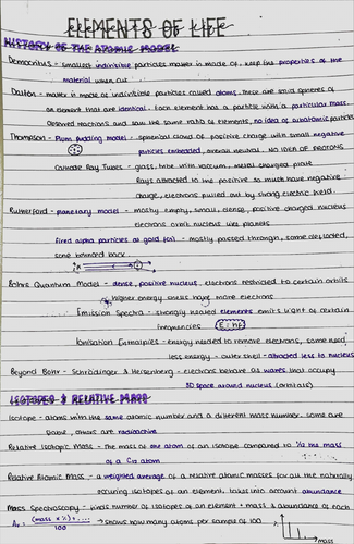 Elements of Life (OCR SALTERS B)