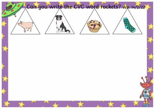 CVC word rockets - Phase 2 and 3