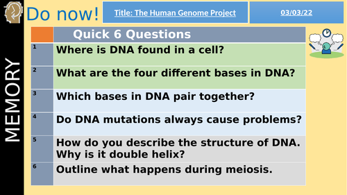 Human Genome Project AQA GCSE 9-1