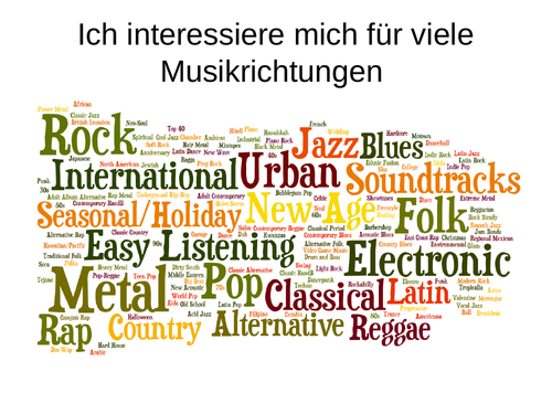 AQA/EDEXCEL Stimmt GCSE German (Higher) – Kapitel 2 - Musik ist mein Leben - Vocabulary