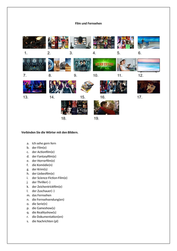 Film und Fernsehen / Film and television