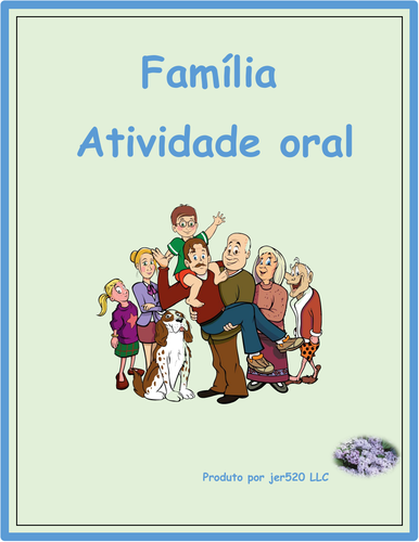 Família (Family in Portuguese) Partner Speaking Activity 2