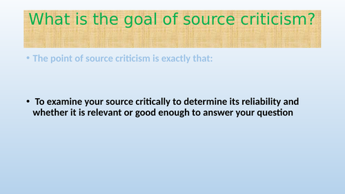 Answer source Based Questions....Source Criticisms and usage of sources in answering Questions