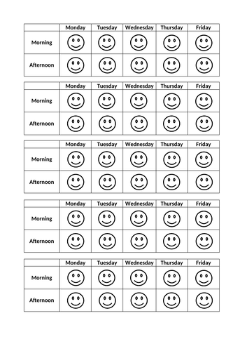 Simple Behaviour Charts (2 versions)