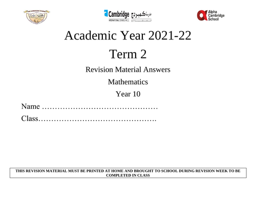 Revision for IGCSE/ GCSE/Edexcel