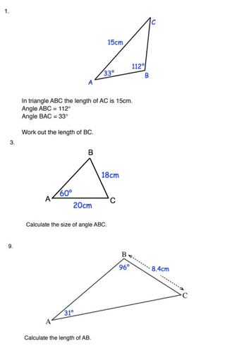 Non-right triangle trig