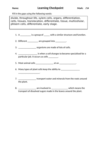 Edexcel CB2d Stem Cells KS4 Lesson