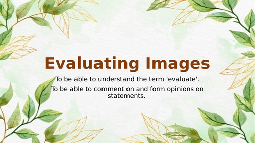 EDUQAS Evaluate -  Environment theme
