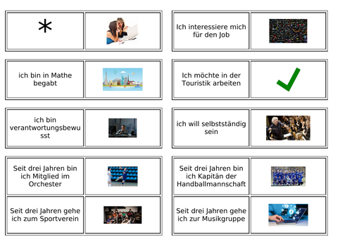 AQA/EDEXCEL Stimmt GCSE German (Higher) – Kapitel 7 – Mein Berufsprofil - Game