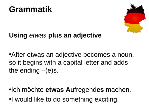 Using etwas with an adjective