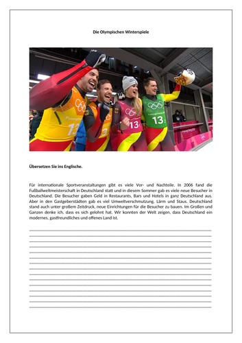 Dis/advantages of global sporting events