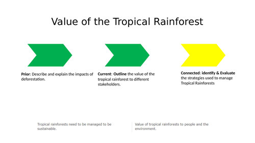 Value of the Tropical Rainforest -AQA GCSE