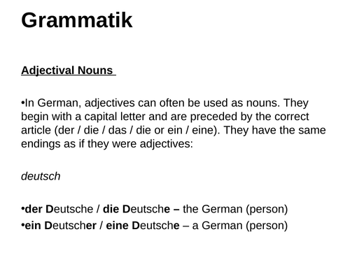 AQA/EDEXCEL Stimmt GCSE German (Higher) – Kapitel 8 – Der Eurovision Song Contest - Grammar