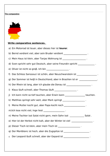 AQA/EDEXCEL Stimmt GCSE German (Higher) – Kapitel 8 – Umwelt macht Schule - Comparative