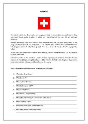 Rotes Kreuz / Red Cross / Charity work