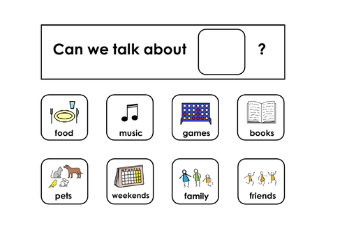 Starting Conversations Visual Support - Autism/ASC/SEN/English/Speaking and Listening