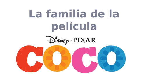 La Familia en "Coco" / POWERPOINT Spanish
