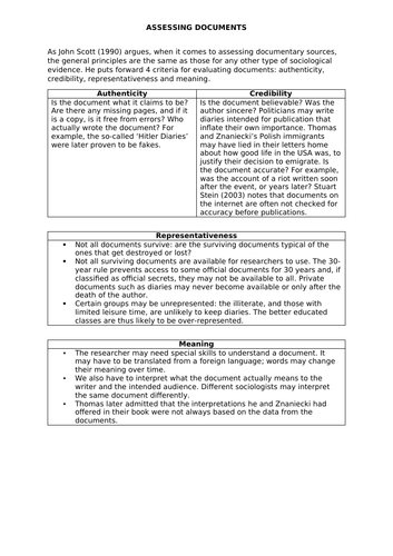 AQA AS Sociology Documents