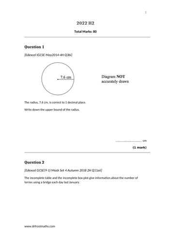 GCSE MATHS PAPER 2 2022 PREDICTED TOPICS Teaching Resources