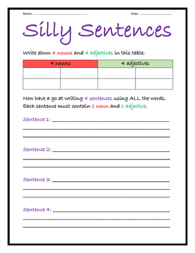 Creative Writing Activities - 3 differentiated worksheets