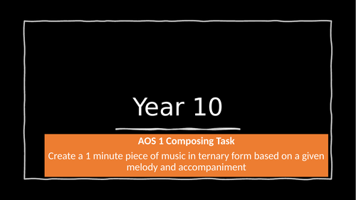 WJEC GCSE Music Composing Task for Area of Study 1 - Musical Forms and Devices