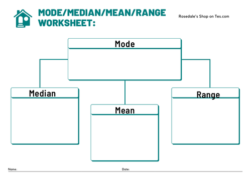 Mean, Median, Mode and Range Worksheet with Answers | Maths Activity (GCSE/IGCSE AQA/Edexcel/OCR)