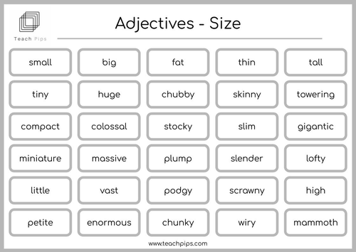 NEW ADJECTIVES PACK