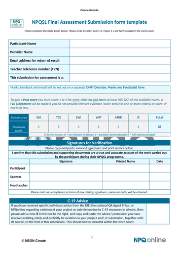 NPQSL Task completed PASSED