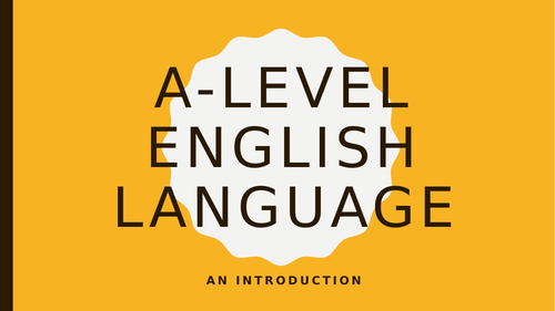 A-Level English Language - Terminology Crash Course - Word Classes - 50 Slides