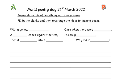 Write a poem for World Poetry day