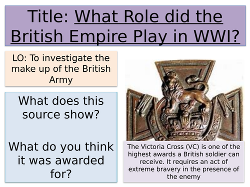 The Role of the British Empire in WWI