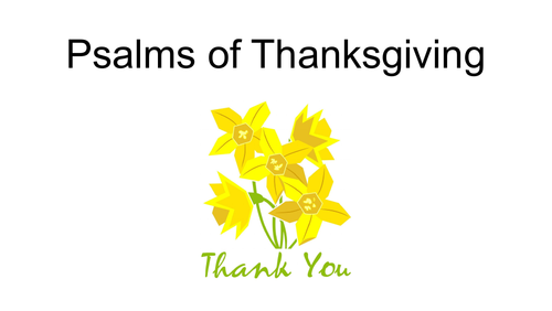 Psalms of Thanksgiving