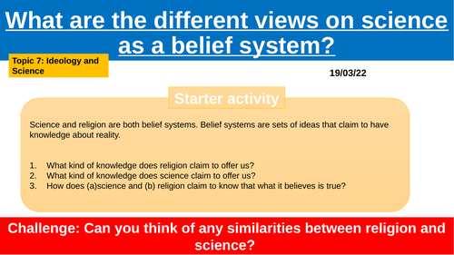 A Level Sociology Beliefs: Ideology and Science